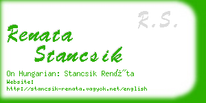 renata stancsik business card